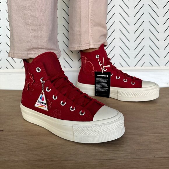 ⭐Converse Chuck Taylor All Star Lift 3D Floral 7.5 Womens Shoes Sneaker A12810C - Picture 2 of 13